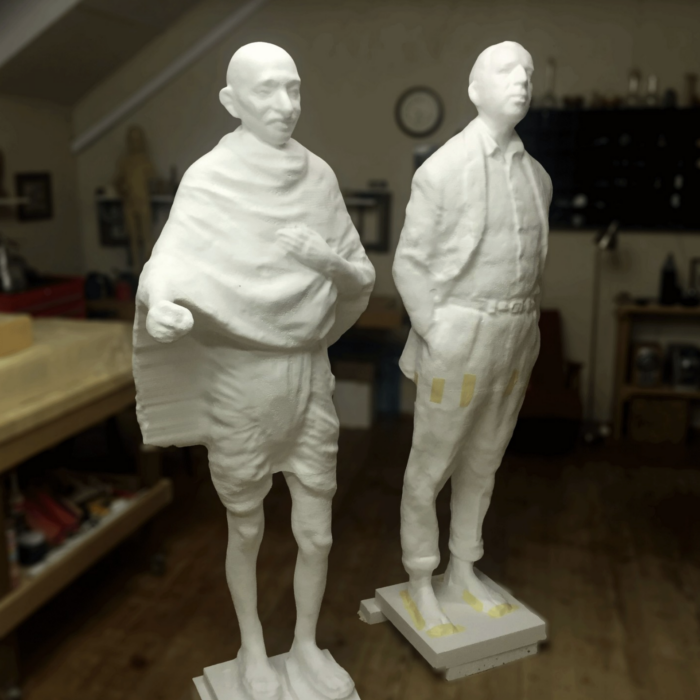 3D milled statues. Objects performed on a 5-axis 3D CNC machine.